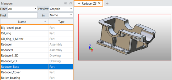 Figura 2. El archivo de objetos múltiples incluye piezas, ensamblajes y otros datos CAD que pertenecen al modelo Figura 2. El archivo de objetos múltiples incluye piezas, ensamblajes y otros datos CAD que pertenecen al modelo