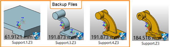 Figura 5. El archivo original y los archivos de copia de seguridad Figura 5. El archivo original y los archivos de copia de seguridad